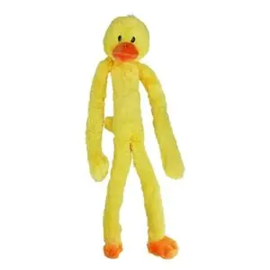 Happy Pet Swingin Slevins hondenknuffel eend 69 x 18 x 13 cm – met piepers - Afbeelding 1