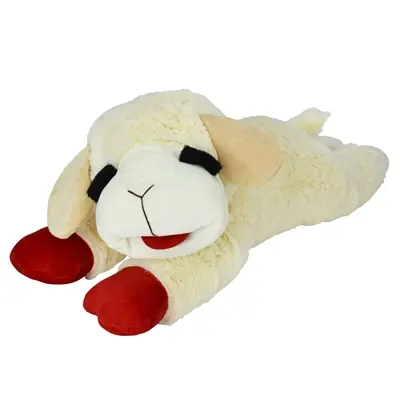 Happy Pet Lambchop hondenknuffel schaap 61 x 20 x 24 cm – pluche met pieper
