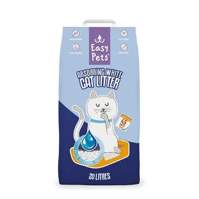Easypets kattenbakvulling Absorbing White 20 liter – lichtgewicht