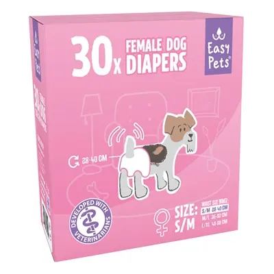 EasyPets hondenluiers voor teven S/M 30 stuks – ademend, absorberend
