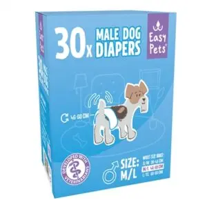EasyPets hondenluiers voor reuen M/L 30 stuks – ademend, absorberend - Afbeelding 1
