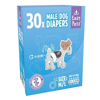 EasyPets hondenluiers voor reuen M/L 30 stuks – ademend, absorberend
