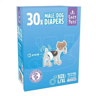 EasyPets hondenluiers voor reuen L/XL 30 stuks – ademend, absorberend