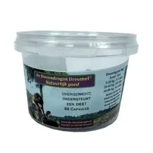 Dierendrogist bij overgewicht capsules 60 stuks – hond en kat - Afbeelding 1