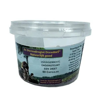 Dierendrogist bij overgewicht capsules 60 stuks – hond en kat