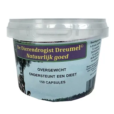 Dierendrogist bij overgewicht capsules 150 stuks – hond en kat