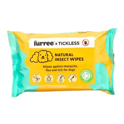 Furree & Tickless natural insect wipes 20 stuks – biologisch afbreekbaar