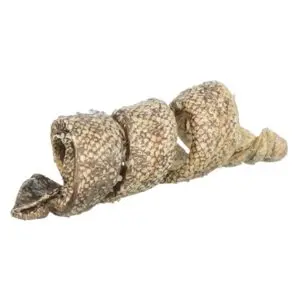 Trixie Denta Fun Curl wokkel met kabeljauw 12 cm – 25 g, 50 stuks - Afbeelding 1