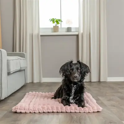 Trixie ligmat Lonni ribfluweel roze 75 x 55 cm – voor hond en kat - Afbeelding 8