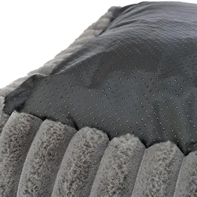 Trixie hondenmand Lonni ribfluweel hoekig grijs 80 x 60 cm - Afbeelding 4