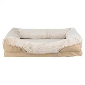 Trixie Vital hondenmand Lino hoekig beige 90 x 65 cm – orthopedisch - Afbeelding 1