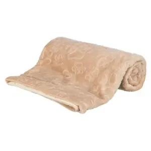 Trixie hondendeken Barry softpluche beige 150 x 100 cm – velours-look - Afbeelding 1