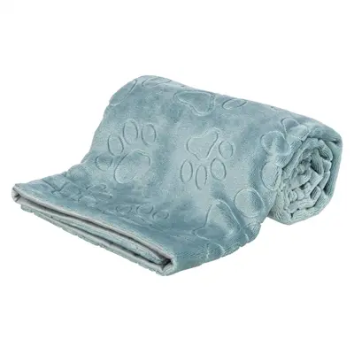 Trixie hondendeken Barry softpluche blauw/grijs 70 x 50 cm
