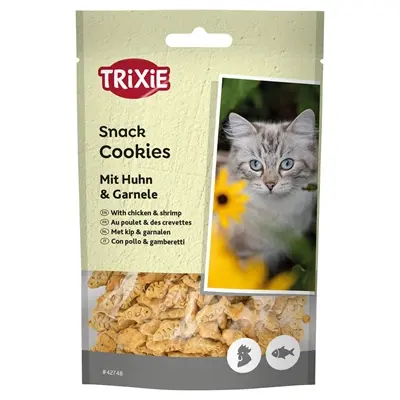 Trixie kattensnack Cookies met kip en garnalen 50 g – visvormpjes