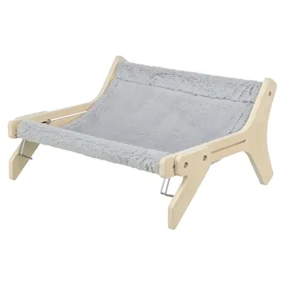 Trixie kattenhangmat onbehandeld hout grijs 47 x 24 x 38 cm