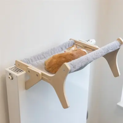 Trixie kattenhangmat onbehandeld hout grijs 47 x 24 x 38 cm - Afbeelding 6