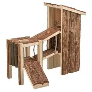 Trixie speelplaats Tjorven schorshout 32 x 19 x 29 cm – muis en hamster - Afbeelding 1
