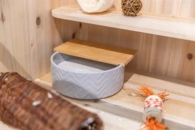 Trixie zandbad met platform muizen en hamsters 20 x 20 cm – keramiek - Afbeelding 7