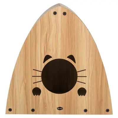 Trixie krabhuis MDF lichtbruin 48 x 28 x 48 cm – met catnip