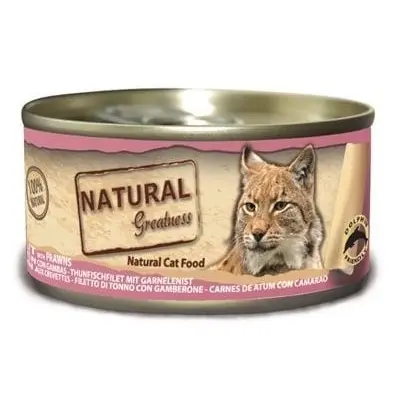 Natural Greatness kattenvoer tonijnfilet en garnaal 70 g – hypoallergeen