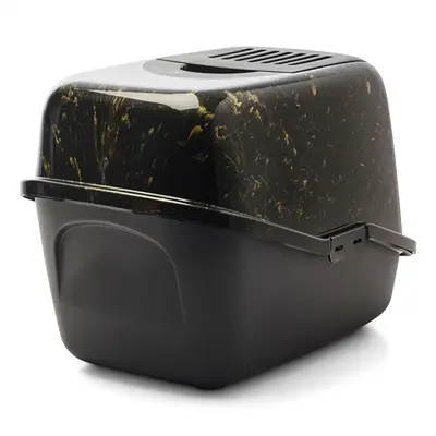 Savic kattenbak Nestor Marble zwart/goud 56 x 39 x 38,5 cm - Afbeelding 6