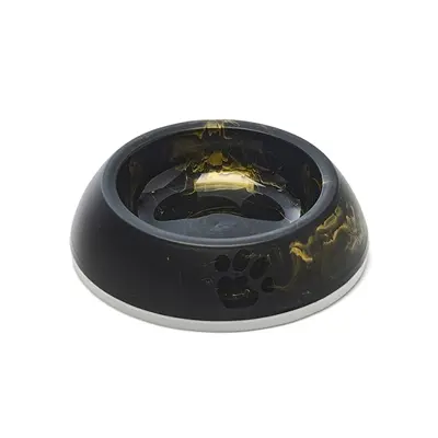 Savic voerbak kat Delice Marble zwart/goud 0,2 liter