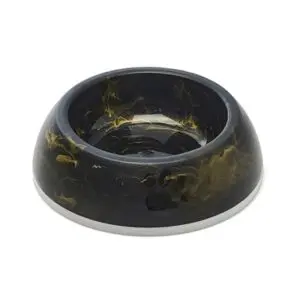 Savic voerbak Delice 1 Marble 0,3 liter – zwart/goud, antislip - Afbeelding 4