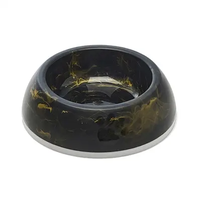 Savic voerbak Delice 1 Marble 0,3 liter – zwart/goud, antislip