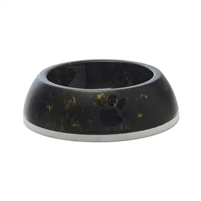 Savic voerbak Delice 3 Marble 1,2 liter – zwart/goud, antislip