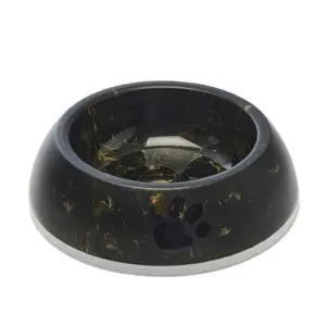 Savic voerbak Delice 3 Marble 1,2 liter – zwart/goud, antislip - Afbeelding 4