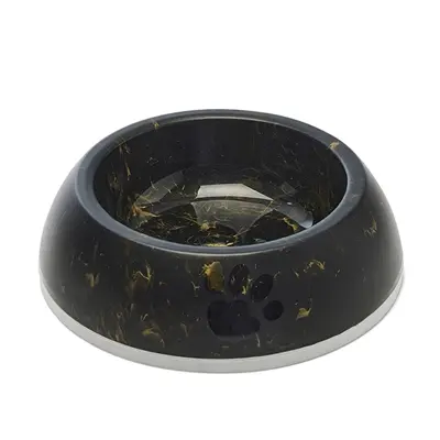 Savic voerbak Delice 3 Marble 1,2 liter – zwart/goud, antislip