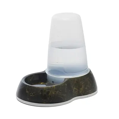 Savic drinkbak Loop Marble 1,5 liter – zwart/goud, antislip - Afbeelding 5
