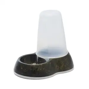 Savic voerdispenser Loop Marble 1,5 liter – zwart/goud - Afbeelding 1