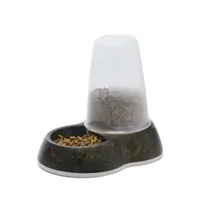 Savic voerdispenser Loop Marble 1,5 liter – zwart/goud - Afbeelding 4