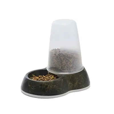 Savic voerdispenser Loop Marble 1,5 liter – zwart/goud