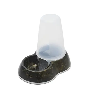 Savic voerdispenser Loop Marble 1,5 liter – zwart/goud - Afbeelding 5