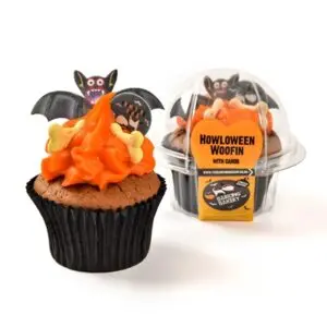 The Barking Bakery hondensnack Carob Woofin – cupcake met oranje glazuur - Afbeelding 1