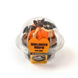 The Barking Bakery hondensnack Carob Woofin – cupcake met oranje glazuur - Afbeelding 2