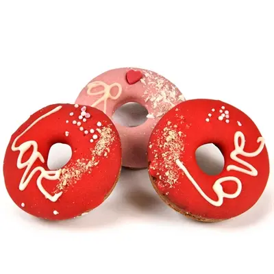 The Barking Bakery Domuttz hartjes donuts – trio, 3 stuks - Afbeelding 5