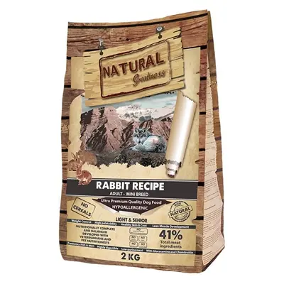 Natural Greatness hondenvoer Rabbit Senior/Light Mini konijn 2 kg