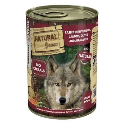 Natural Greatness hondenvoer konijn, hert en wortel 400 g – graanvrij