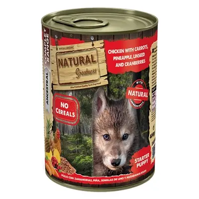 Natural Greatness puppyvoer kip, wortel en ananas 400 g – graanvrij