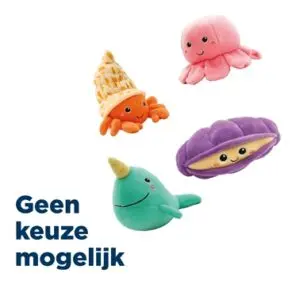 Croci hondenspeelgoed reefdier pluche 14,5-19 cm – assorti - Afbeelding 1