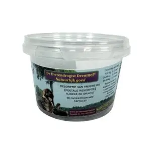Dierendrogist Resorptie van Vruchtjes 60 capsules – supplement voor teven - Afbeelding 1