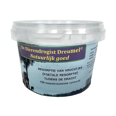 Dierendrogist resorptie van vruchtjes capsules 150 stuks – voor teven