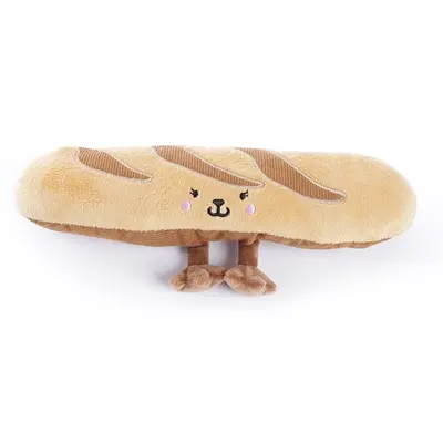 Martin hondenknuffel stokbrood 31 x 7,5 x 5 cm – pluche met pieper
