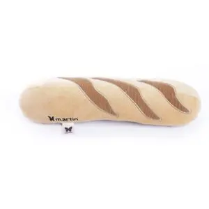 Martin hondenknuffel stokbrood 31 x 7,5 x 5 cm – pluche met pieper - Afbeelding 4
