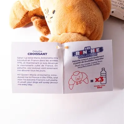 Martin hondenknuffel croissant 19 x 15 x 7 cm – gerecycled pluche - Afbeelding 3