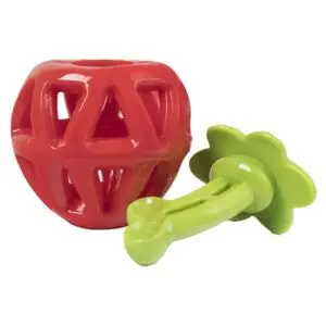 Fofos Fruity-Bites snackbal aardbei 11 x 9 x 7 cm – treat dispenser - Afbeelding 4
