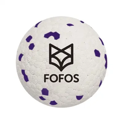 Fofos Super Stuiter hondenbal 7 cm – wit/paars, drijvend
